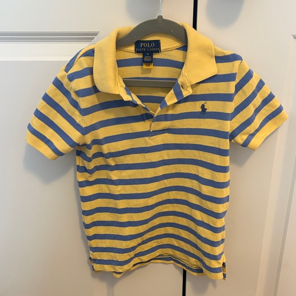 Polo by Ralph Lauren Yellow and Blue Striped Polo - Picture 4 of 4
